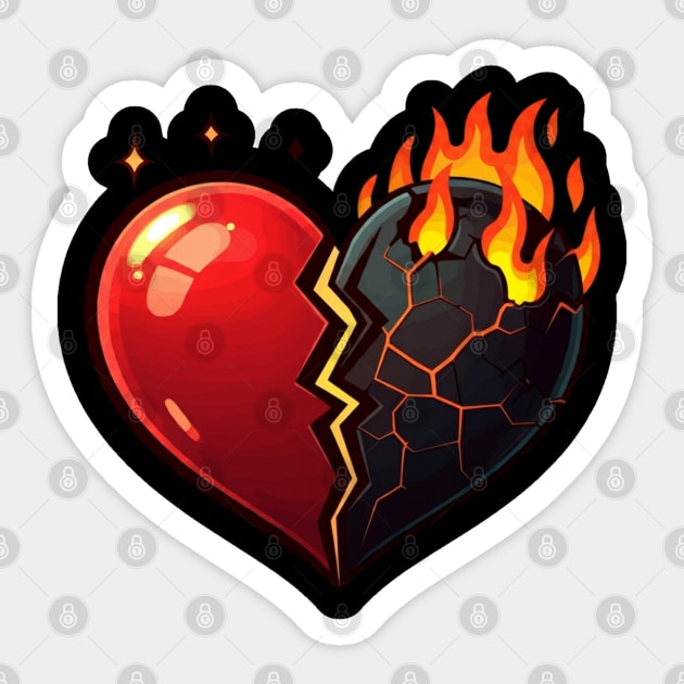 Hot Broken Heart Sticker by UrbanLifeApparel